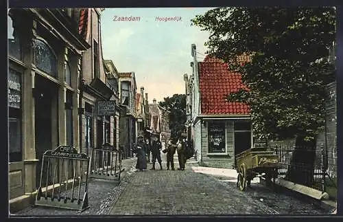 AK Zaandam, Hoogendijk mit Cafe Czaar Peter