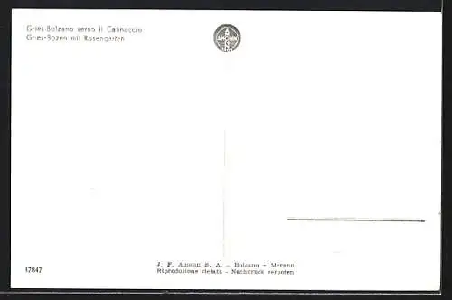 AK Gries-Bozen, Panorama mit Rosengarten