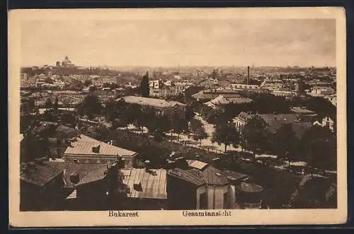 AK Bukarest, Gesamtansicht der Stadt