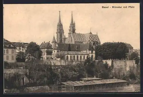 AK Basel, Münster mit Pfalz