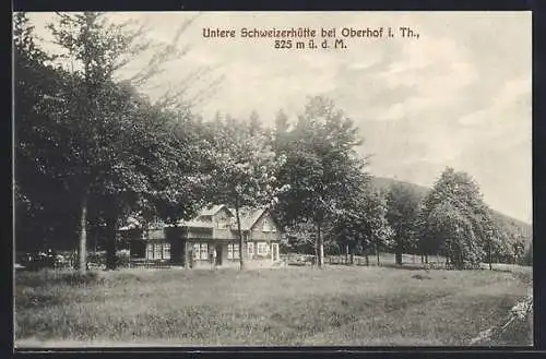 AK Oberhof / Th., Gasthaus Untere Schweizerhütte