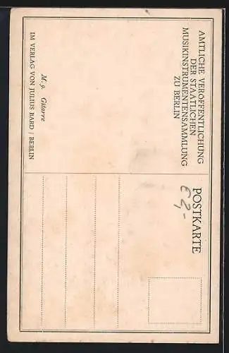 AK Berlin, Staatliche Musikinstrumentensammlung, M. 9. Gitarre