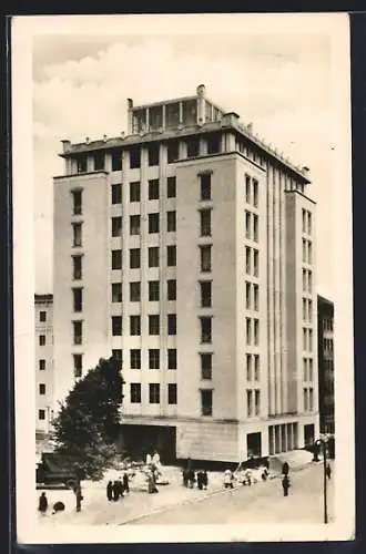 AK Berlin-Friedrichshain, Hochhaus an der Weberwiese
