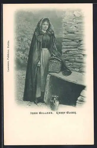 Künstler-AK Irish Colleen, Kerry Cloak