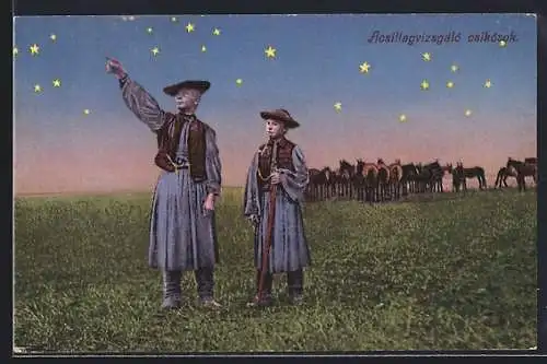 AK Acsillagvizsgáló csikósok, Ungarn unter Sternenhimmel