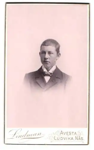 Fotografie Lindman, Avesta, Ludvika, Porträt eines Jugendlichen