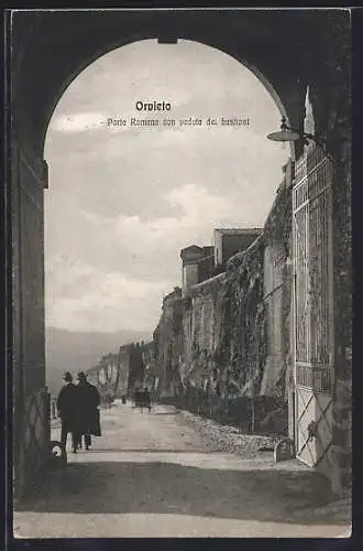 AK Orvieto, Porta Romana con veduta dei bastioni