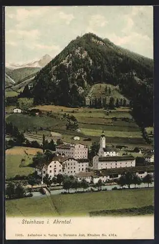 AK Steinhaus i. Ahrntal, Ortspartie mit Kapelle
