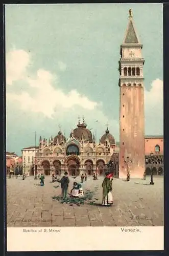 Künstler-AK Venezia, Basilica di S. Marco