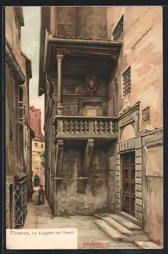 Künstler-AK Firenze, La Loggetta del Vasari