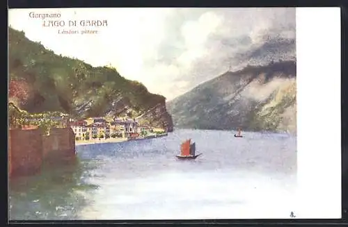 Künstler-AK Gargnano /Lago di Garda, Landori pitttore