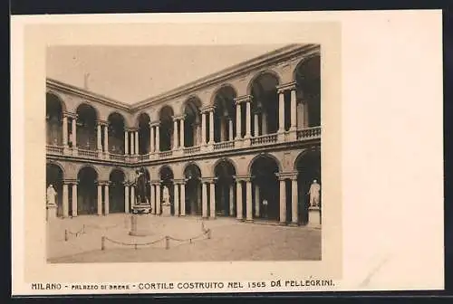 AK Milano, Palazzo di Brera, Cortile construito nel 1565 da Pellegrini