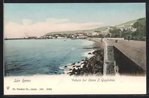 AK San Remo, Veduta dal Corso F. Guglielmo