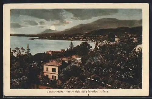 AK Ventimiglia, Menton visto dalla Frontiera italiana