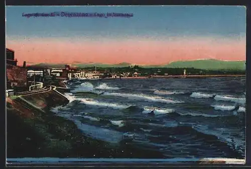 AK Desenzano /Lago di Garda, Lago in burrasca