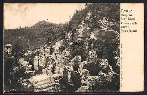 AK Agnano /Napoli, Campi Flegrei, Panorama dalle Terme di Cesare Augusto