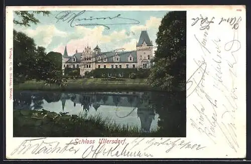 AK Ullersdorf / O.L., Blick auf das Schloss