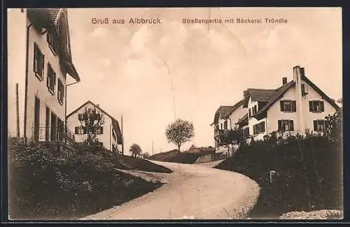AK Albbruck, Strassenpartie mit Bäckerei Tröndle