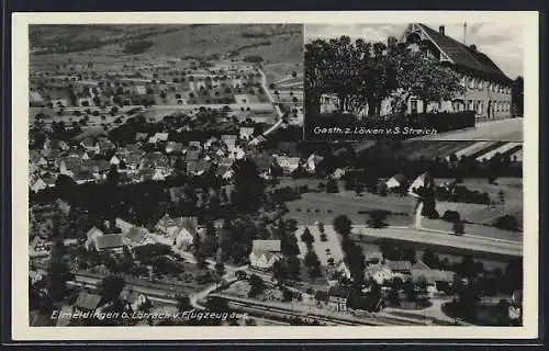 AK Eimeldingen, Gasth. z. Löwen, Fliegeraufnahme