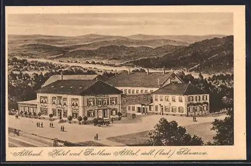 Künstler-AK Albbruck /bad. Schwarzwald, Hotel und Gasthaus Albtal