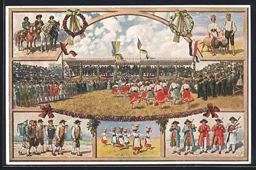 AK Markgröningen, Szenen vom Volksfest Schäferlauf