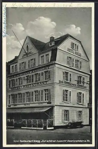 AK Ehrenbreitstein a. Rh., Hotel-Restaurant Hoegg Zur Schönen Aussicht