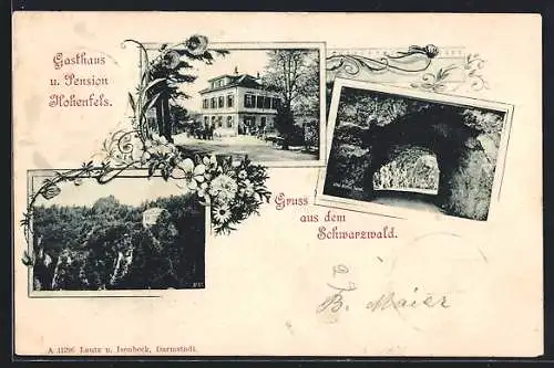 AK Hohenfels / Schwarzwald, Partie mit Gasthaus und Pension Hohenfels