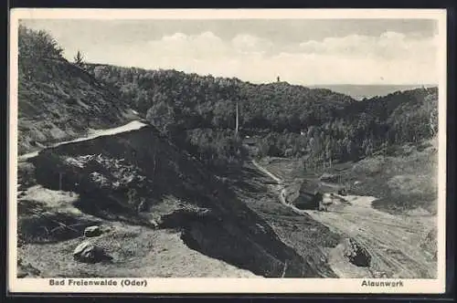 AK Bad Freienwalde, Blick auf den Steinbruch des Alaunwerkes