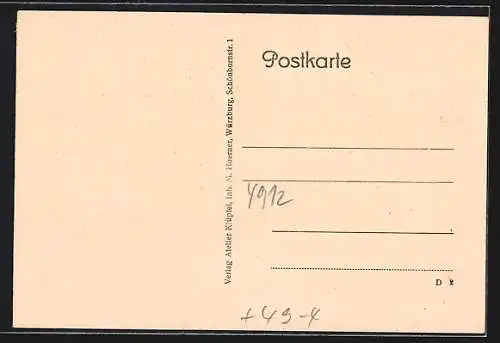AK Gerbrunn, Glockenweihe 1926, Innenansicht der Kirche