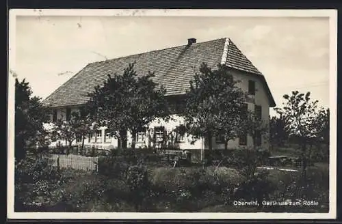 AK Oberwihl /Schwarzwald, Gasthaus zum Rössle P. Kaiser, Ansicht mit Garten
