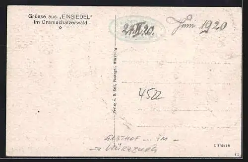 AK Rimpar, Gasthaus Einsiedel im Gramschatzerwald