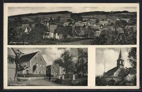 AK Etzenricht /Opf., Teilansicht, Strassenpartie, Kirche