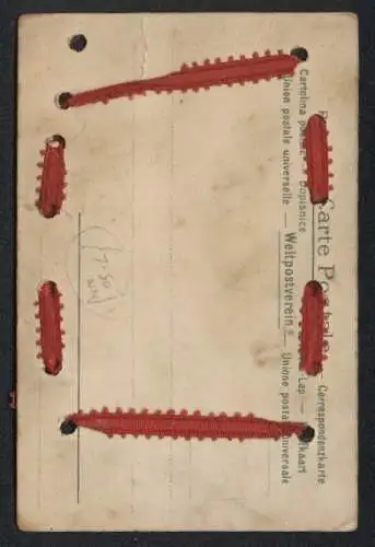 Echt-Haar-AK Dame mit Fächer