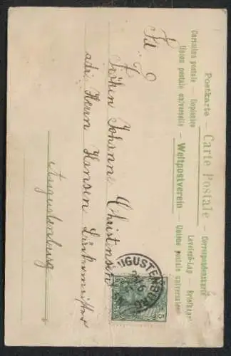 Echt-Haar-AK Dame mit Perlenkette