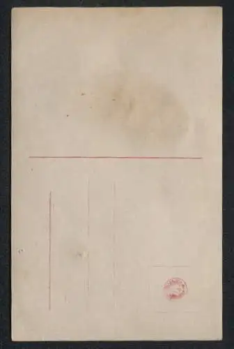 Echt-Haar-AK Dame mit Blumenstrauss