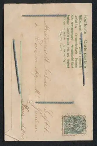 Echt-Haar-AK Dame mit Ohrringen