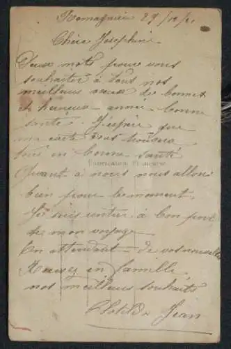 Echt-Haar-AK Dame im Pelz mit Federschmuck