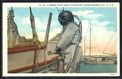 AK Tarpon Springs, Sponge Diver about to descend