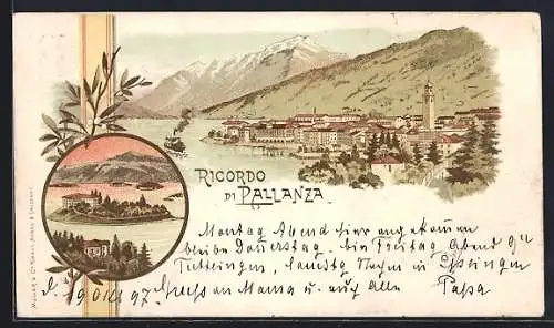 Lithographie Pallanza, Panorama