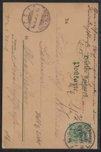 Lithographie Potsdam, Neus Palais, Halt gegen das Licht