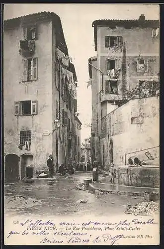 AK Nice, La Rue Providence, Place Sainte-Claire dans le Vieux Nice