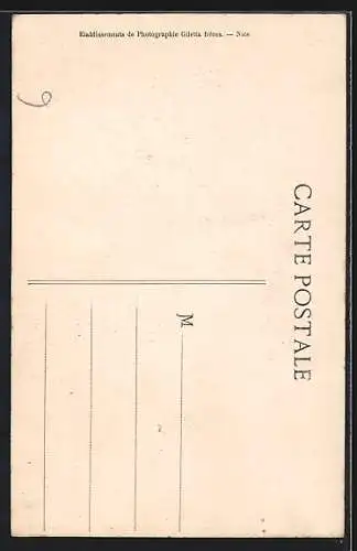 AK Sainte-Agnès, Place de l`Église et vue du clocher