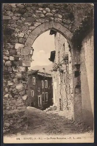 AK Sospel, La Porte Romaine