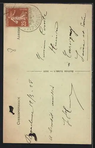 AK Roquebrune, Passage voûté de la rue de la Fontaine