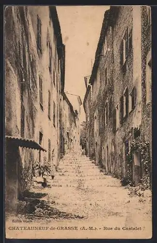 AK Châteauneuf-de-Grasse, Rue du Castelet