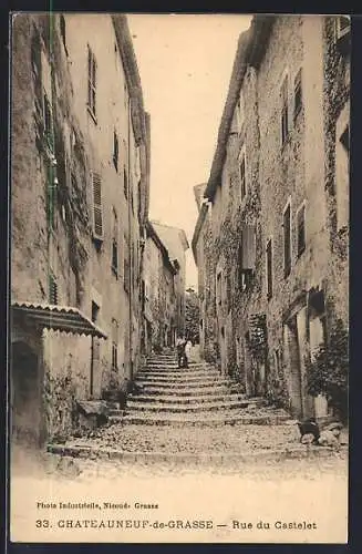 AK Châteauneuf-de-Grasse, Rue du Castelet
