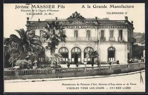 AK Vallauris, Faïenceries Jérôme Massier Fils et la Grande Manufacture