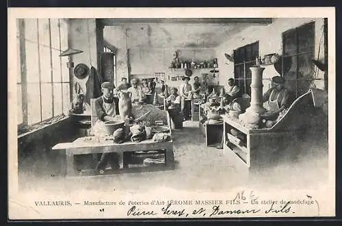 AK Vallauris, Manufacture de Poteries d`Art Jérôme Massier Fils, Un atelier de modelage