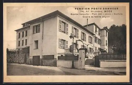 AK Nice, Pension Porte Bonheur, 146 Av. St-Lambert, quartier tranquille avec jardin et cuisine familiale