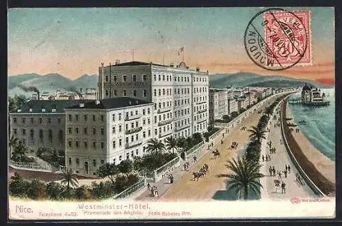 AK Nice, Westminster-Hôtel sur la Promenade des Anglais